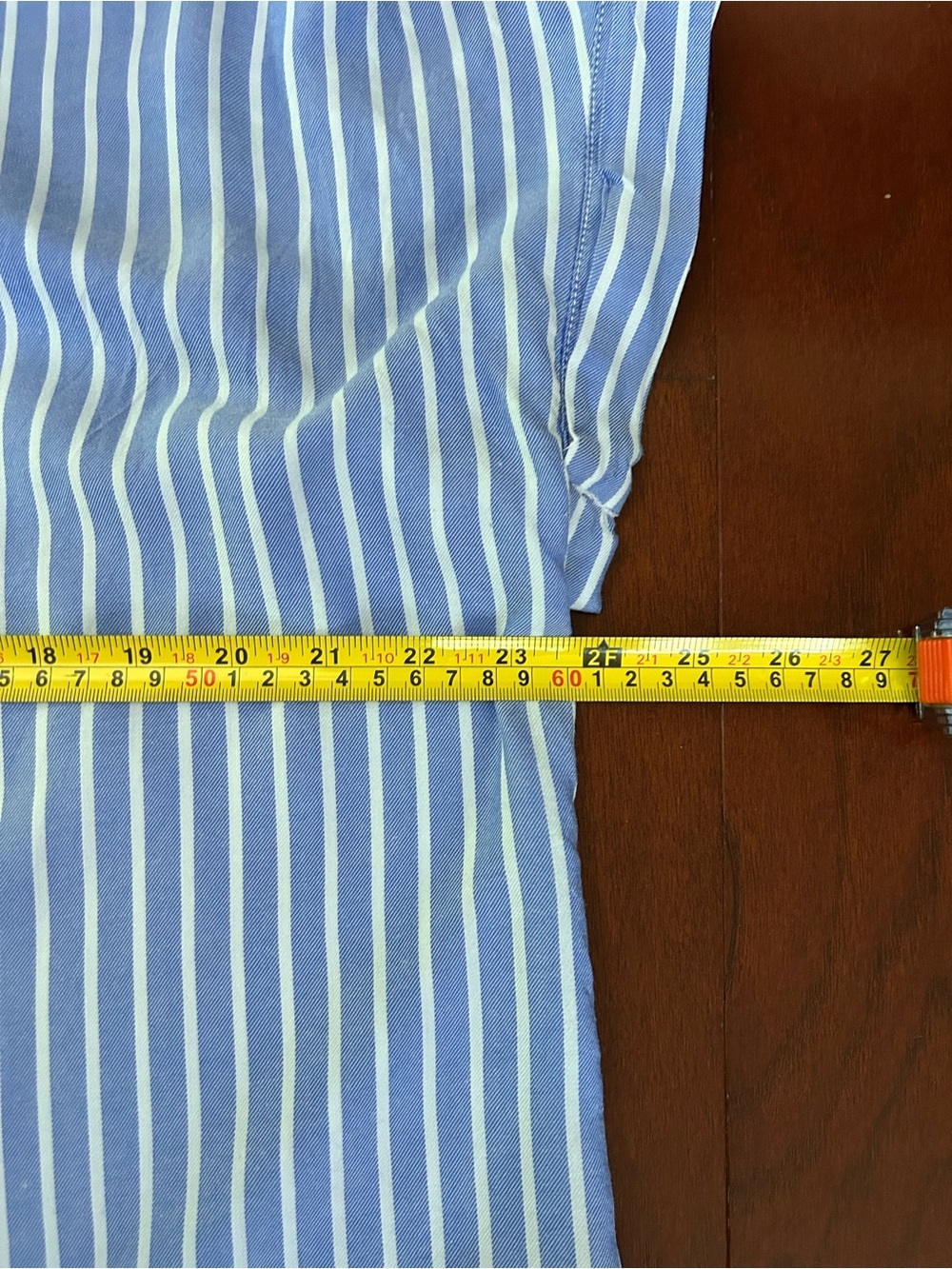 Beachlunchlounge Kenzie Women's Blue Striped Short Sleeve Button Up Shirt large - Picture 7 of 9